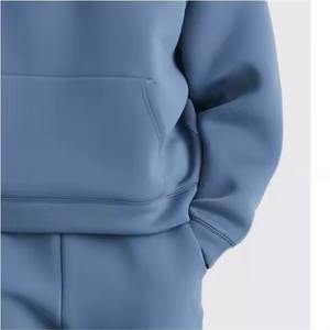 Conjunto Deportivo de Algodón 2026, Chaqueta con Capucha y Cremallera Completa, Pantalones Deportivos, Logotipo Personalizado, Ecológico, Cálido para Invierno, Dos Piezas - Product Image 3