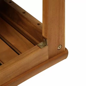 Banc de douche autoportant en bois d'acacia naturel moderne Furaka OEM, résistant à l'eau, tailles personnalisées, meubles de salle de bain, rasage des jambes - Product Image 3