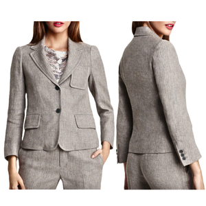 Blazer Clásico para Mujer, Estilo Ejecutivo, Cierre de Botón, Tela de Lana Peinada, Transpirable y Antiarrugas, para Trajes de Mujer - Product Image 2