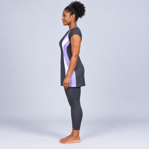 Ensemble Burkini 2 Pièces Personnalisé Imprimé Modeste Coupe Haute Logo Avant Séchage Rapide – Le Meilleur Ensemble Burkini 2 Pièces Modeste - Product Image 6