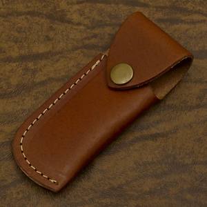 Couteau pliant utilitaire en acier inoxydable avec verrouillage arrière, manche en corne de taureau, étui en cuir, pour la chasse, le camping, qualité industrielle, ODM - Product Image 6