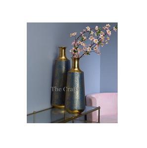 Ensemble de deux laiton couleur or fleur Vase Pot fait à la main forme ronde Table décor Vase pour hôtel et Restaurant - Product Image 2