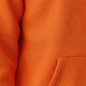 Sweat à capuche décontracté pour homme, imprimé personnalisé, couleur unie, motif uni, polaire thermique d'hiver, 100% coton noir, service OEM personnalisé - Product Image 5