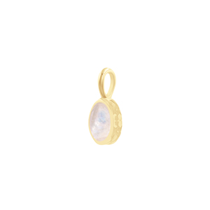 Arco Iris piedra lunar Natural 925 plata esterlina forma ovalada chapado en oro bisel ajuste colgante joyería hacer regalo mes de junio - Product Image 1
