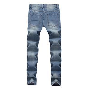 Pantalones clásicos vaqueros rectos para hombre desgastados, pantalones vaqueros para hombre, pantalones vaqueros azules a la venta/pantalones vaqueros para hombre de alta calidad, ajuste más elástico alto - Product Image 5