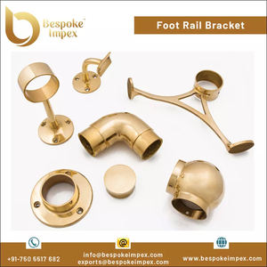 Soporte de riel de pie de poste central de latón pulido de 51mm contemporáneo superventas recién llegado barandillas y soportes - Product Image 3