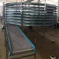 Congélateur à spirale à double tambour 200 kg/h, tour de refroidissement, tunnel de refroidissement à convoyeur spiralé en acier inoxydable