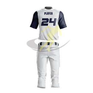 Custom Baseball Softball Uniforms Breathable Personalized Sublimation Pinstriped Jersey and <b>Knickers</b> Long Pants for Sports - Product Image 6