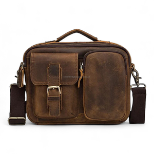 Maletín de Cuero Genuino para Portátil, de Alta Calidad, Duradero, Elegante y Espacioso, para Viajes de Negocios, Universidad, Precio Directo de Fábrica - Product Image 1