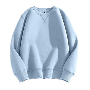 Vente en gros de pulls décontractés pour hommes col rond imprimé coupe ample en tissu tricoté de couleur unie pull de printemps avec rembourrage - Product Image 2