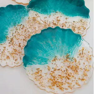 Designer Resin Coasters for Dining Table Wedding <b>Gift</b> Home Decor Wholesale India - Product Image 1