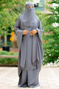 High Quality Dubai Style 3-Layer Khimar <b>Hijab</b> Women's Traditional Islamic Clothing-Thobe/Thawb for Spring Prayer Eid Ramadan - Product Image 2