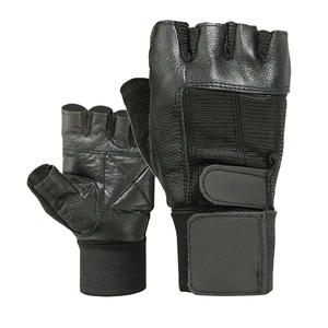Guantes de cuero de medio dedo personalizables de alta calidad Equipo de fitness de levantamiento de pesas resistente para gimnasio y Deportes - Product Image 1