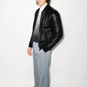 Veste en cuir tendance pour hommes fabriquée au Pakistan Veste en cuir respirante et durable pour hommes personnalisée OEM - Product Image 4