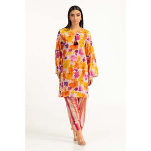 Ensemble décontracté pour femme IUSTTS-780 en tissu crêpe imprimé, 100 % coton respirant pour le printemps/été - Product Image 1