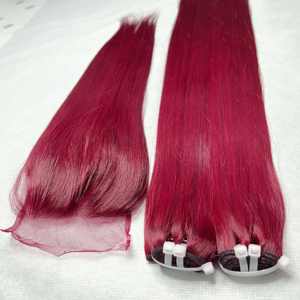 Nouvelle tendance, meilleure qualité cuticule grossière costume paquet de cheveux 99J couleur fournisseur Vietnam Double dessiné cheveux humains droits os cheveux, - Product Image 1