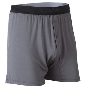 Vente en gros personnalisé 95% bambou Viscose 5% Spandex respirant Super doux Cool confortable hommes bouton fermeture Shorts expédition DDP - Product Image 3