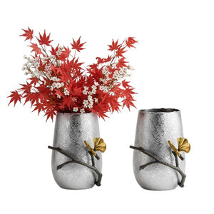 Jarrón de Mesa de Diseño de Lujo, Elegante Jarrón de Metal para Flores con Rama de Bronce y Flores de Esmalte Blanco, Decoración para el Hogar, Regalo a Bajo Precio - Product Image 6