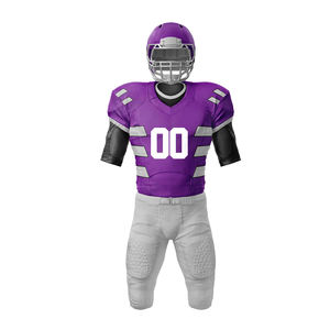 Ensemble d'uniformes de football américain avec numéro d'équipe et numéro Sublimation demi-manches Kit d'uniformes de football pour l'entraînement - Product Image 1