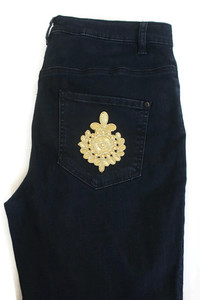 Élégant doré perlé Patch strass paillettes Applique à la main coudre sur Badges pour bricolage toile décorations Unique exquis - Product Image 5