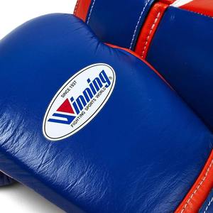 Guantes de Boxeo MMA de Cuero de Diseño OEM, Impermeables, Absorbentes de Humedad, Ligeros, Color Naranja y Azul, con Cierre de Velcro en la Muñeca - Product Image 2