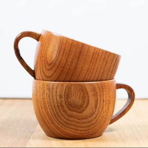 Tasse à thé en bois artisanale traditionnelle, bois massif naturel, tasse à boire durable, écologique, tasse à thé chaud ou à café pour la cuisine - Product Image 1