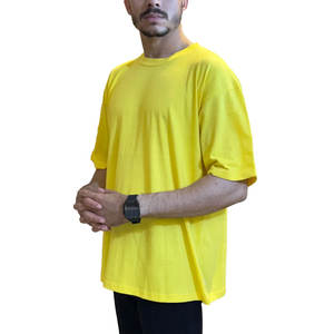 Venta al por mayor de alta calidad liso Casual logotipo personalizado hombro caído camiseta nuevo diseño sólido impreso de moda hombro caído camiseta - Product Image 1