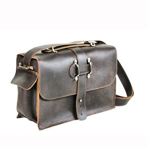 Custom Genuine Cowhide Leather Satchel Durable Stylish and Versatile <b>Shoulder</b> & Crossbody Bag - Product Image 6