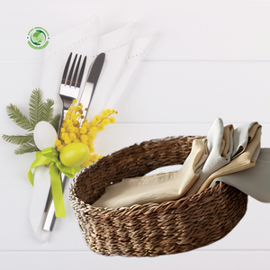 Cesta tejida a mano de ratán, bambú, agua hycinth, cesta ovalada de algas marinas para sostener pan y frutas, objetos. Moda - Product Image 3