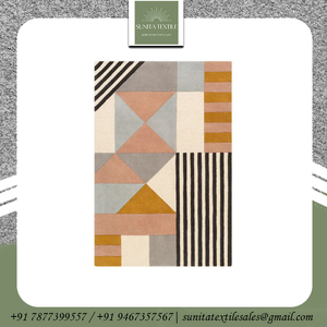 Tapis Jacquard de luxe tufté à la main, fabriqué à la machine, design abstrait, tapis de haute qualité résistant aux taches, adapté aux animaux de compagnie, pour salle de prière - Product Image 6