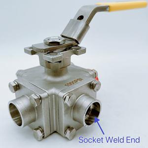 Válvula de bola manual de Puerto T SS de montaje ISO para automatización de agua a alta temperatura Soporte OEM personalizable - Product Image 4
