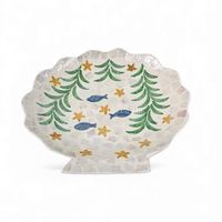 Groothandel handgemaakte Boheemse stijl parelmoer schaal voor decoratief gebruik op de eettafel en voor het serveren thuis, uit Vietnam.