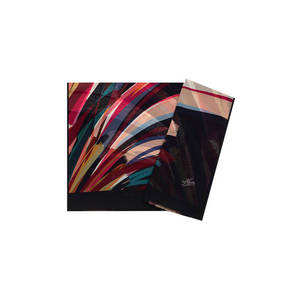 Printed Black Polyester Rectangular Scarf - Product Image 1