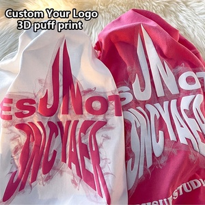 Custom Puff Print <strong>T</strong> <strong>Shirt</strong> 100% Cotton Unisex Heavyweight <strong>3D</strong> Foam Mens Graphic Oversized Puff Printing Drop Shoulder Tshirt - Product Image 1