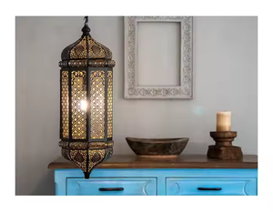 Unique Design Lanterns Premium Gold Metal Lanterns with Customizable, Decorative <b>Candle</b> Holder Lamps for Home and Room Decor. - Product Image 5