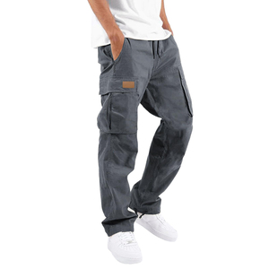 Casual Utility Cargo Pants Men Cotton Canvas Multi Pocket Work <b>Trousers</b> Straight Leg Outdoor Fashion Durable Daily Wear - Product Image 5