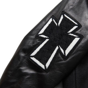 Vente en gros de manches en cuir brodées Letterman pour hommes - Product Image 6