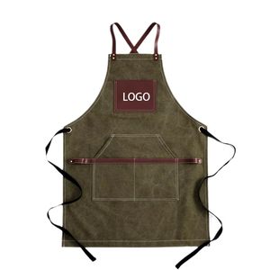 Tablier de cuisine réutilisable résistant avec logo personnalisé, imperméable, anti-huile, en toile, pour femmes, hommes, serveurs, beauté, coiffure - Product Image 6