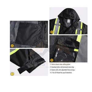 ชุดเซฟตี้อุตสาหกรรมสำหรับงานหนักชุดทำงานสะท้อนแสงทัศนวิสัยสูง - Product Image 5