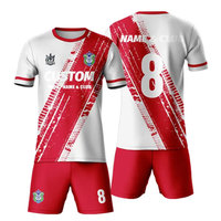 Ensembles de maillots de football unisexes personnalisés, respirants, imprimés numériquement, 100% polyester, sans manches, uniforme d'entraînement de football, 180g, toutes saisons
