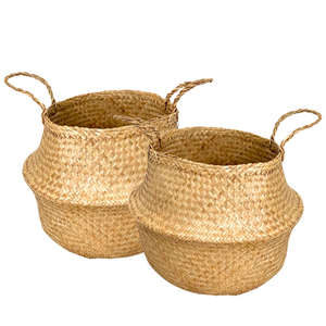 Handmade SEAGRASS <b>BELLY</b> <b>BASKETS</b> for Plants, Flowers, and Home Decor Vietnam Crafts - Product Image 1