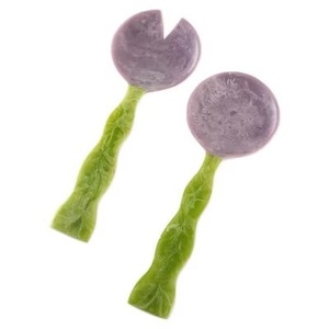 Nouveau design fait à la main, qualité supérieure, ensemble de service à salade en résine avec long manche, ensemble cuillère et fourchette, prix de gros, ensemble en acier miroir - Product Image 1