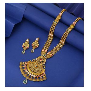 Sparkling 22K Gold Plated Jewelry Set Acabado de alta calidad para bodas y elegantes celebraciones nocturnas - Product Image 3