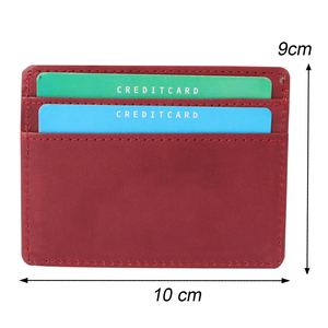 Durable Slim Vintage <b>Leather</b> RFID Protected Open Card Holder <b>Wallet</b> Lightweight Structure Secure Organization Stylish Finish <b>Men</b> - Product Image 2