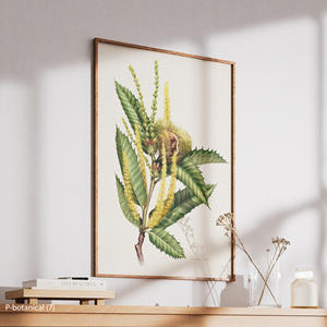 Impresión en Lienzo de Arte Botánico de Planta de Maíz, Diseño Moderno, Marco de Madera, Ilustración Vintage de Grano y Hoja, Decoración - Product Image 2