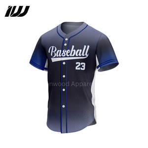 ชุดกีฬา เสื้อเบสบอลแบบกำหนดเอง ออกแบบเองได้ เสื้อแขนสั้นแบบติดกระดุม พิมพ์ลายแบบซับลิเมชั่น - Product Image 2