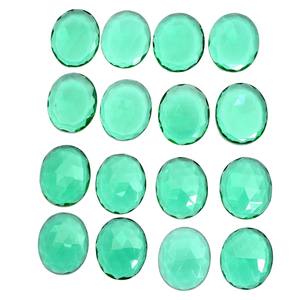 Cabujón Ovalado de Fluorita Hidroquarzo de 25x30mm, Tallado en Rosa, Facetado, Cuarzo Natural de Color, Piedra Semipreciosa Suelta para Joyería - Product Image 4