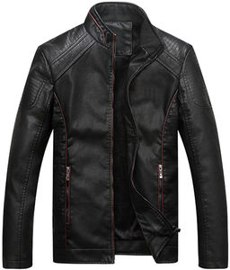 Blouson bombardier en cuir pour homme col montant respirant hiver cuir toile personnalisé de meilleure qualité - Product Image 2