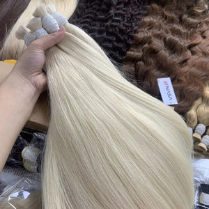 ต่อผมเวียดนามแท้ เกรด 10A คุณภาพสูงสุด แบบซุปเปอร์ดับเบิ้ลดรอน  จัดเรียงเส้นผมอย่างดี ขายดีที่สุด จำหน่ายแบบยกมัด - Product Image 1