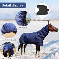 Couvertures pour chevaux de sport avec doublure en coton Ripstop et maille polaire, imperméables pour une utilisation en extérieur